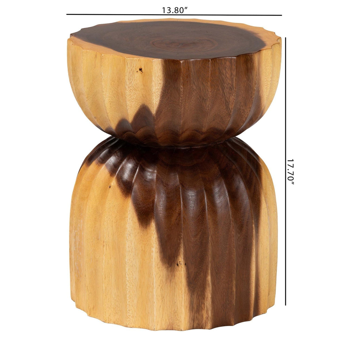 Modern European furniture - Hourglass Wooden Side Table - www.oroa.com