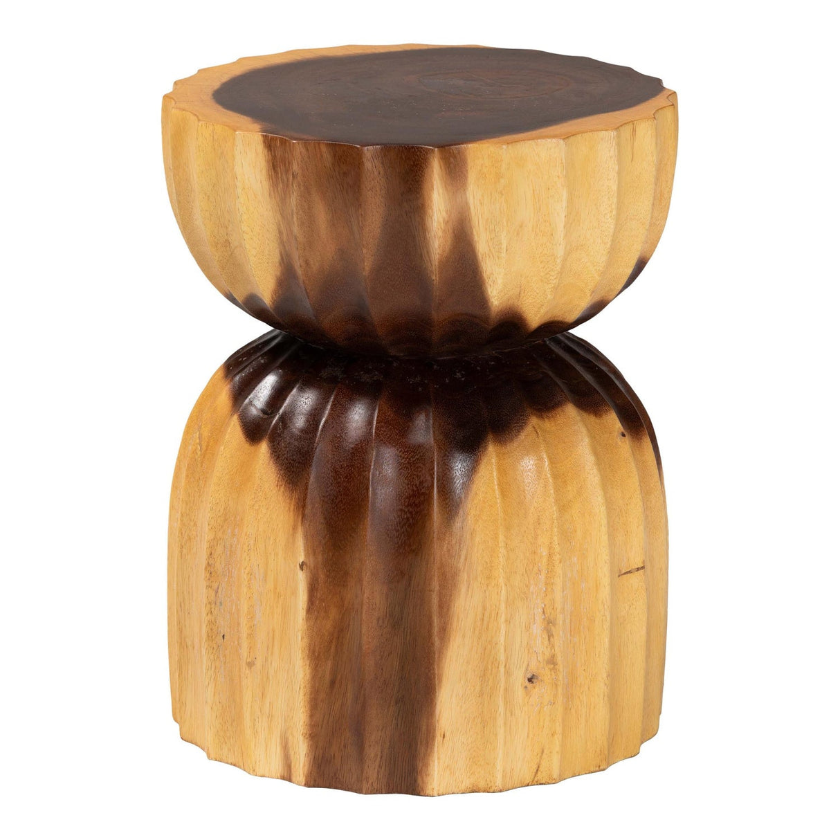 Modern European furniture - Hourglass Wooden Side Table - www.oroa.com