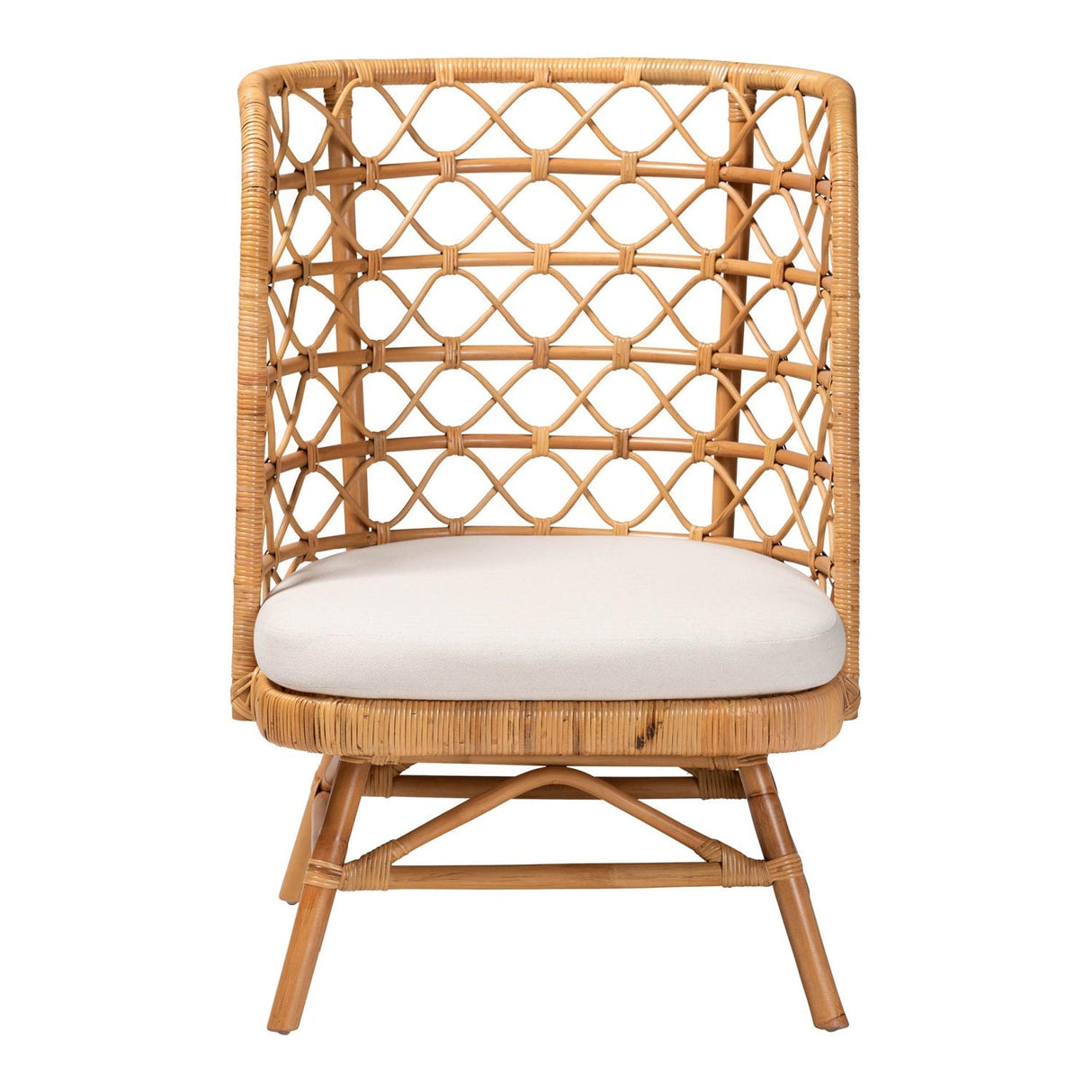 Modern European furniture - Rattan Openwork Tall Accent Chair - www.oroa.com