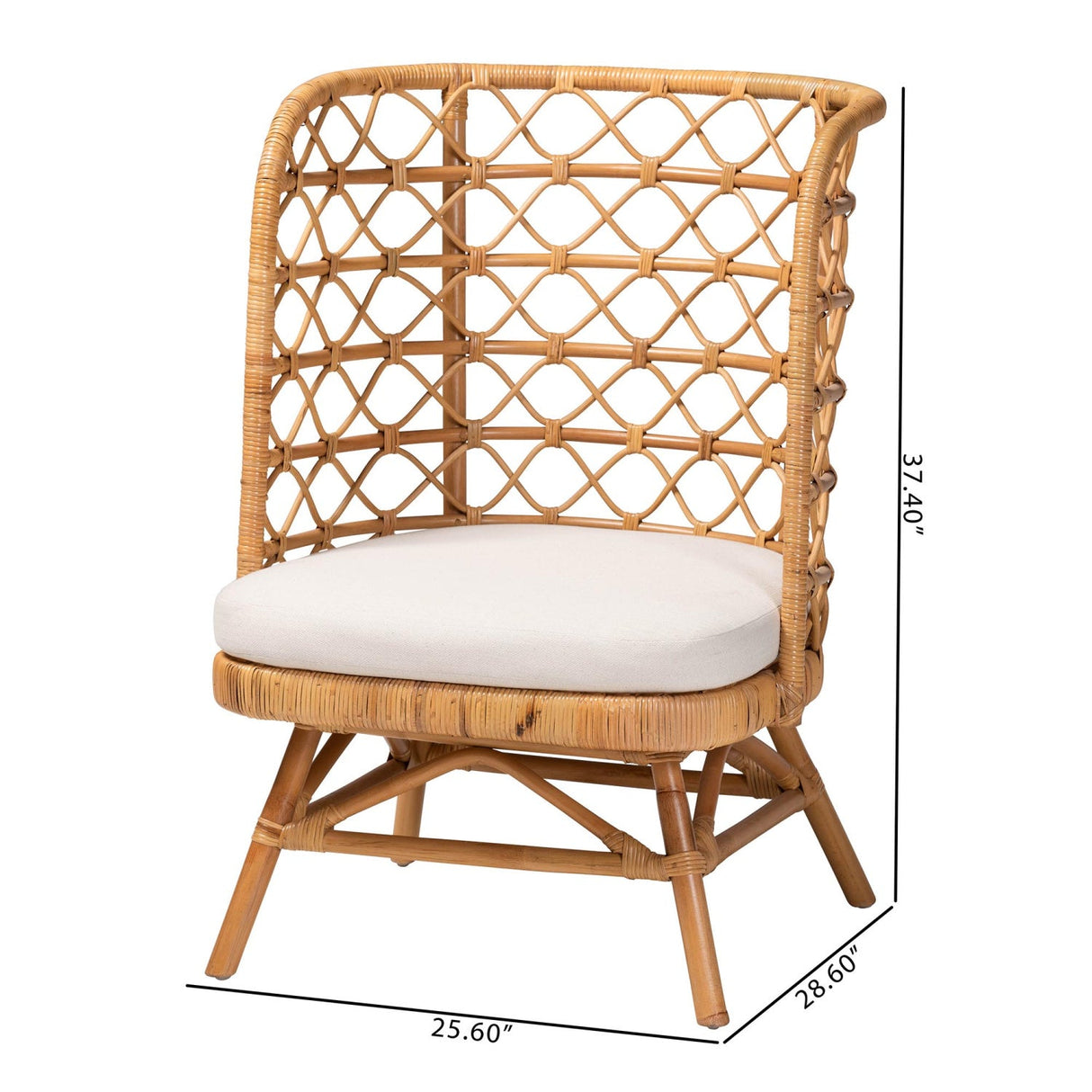 Modern European furniture - Rattan Openwork Tall Accent Chair - www.oroa.com