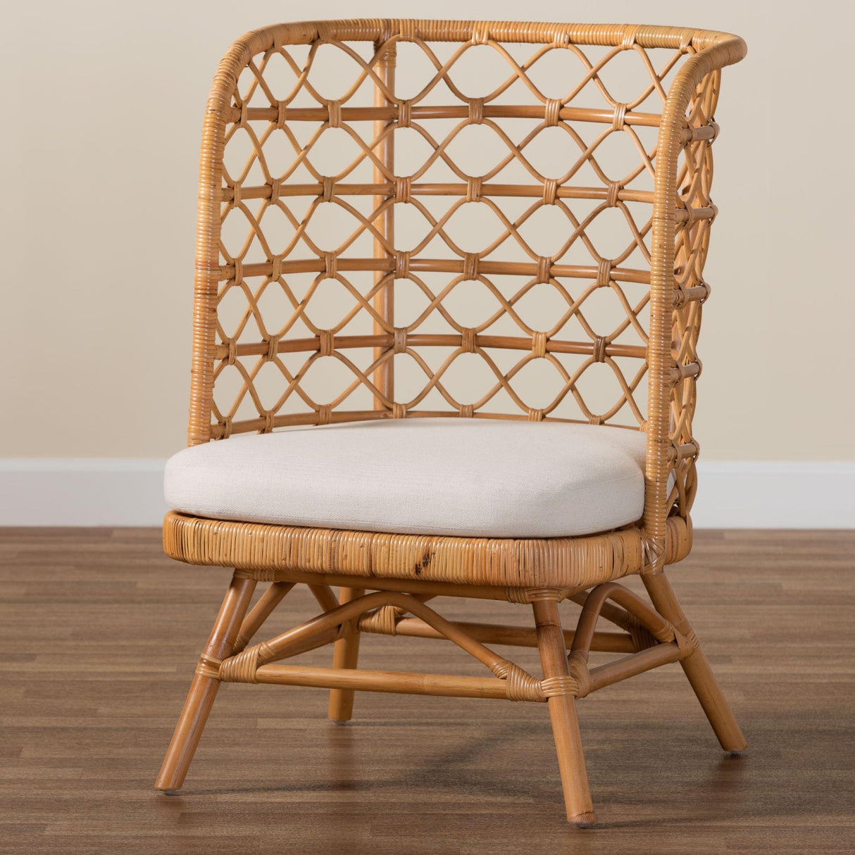 Modern European furniture - Rattan Openwork Tall Accent Chair - www.oroa.com