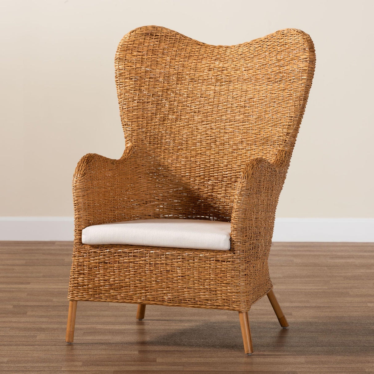 Modern European furniture - Tapered Back Rattan Accent Chair - www.oroa.com
