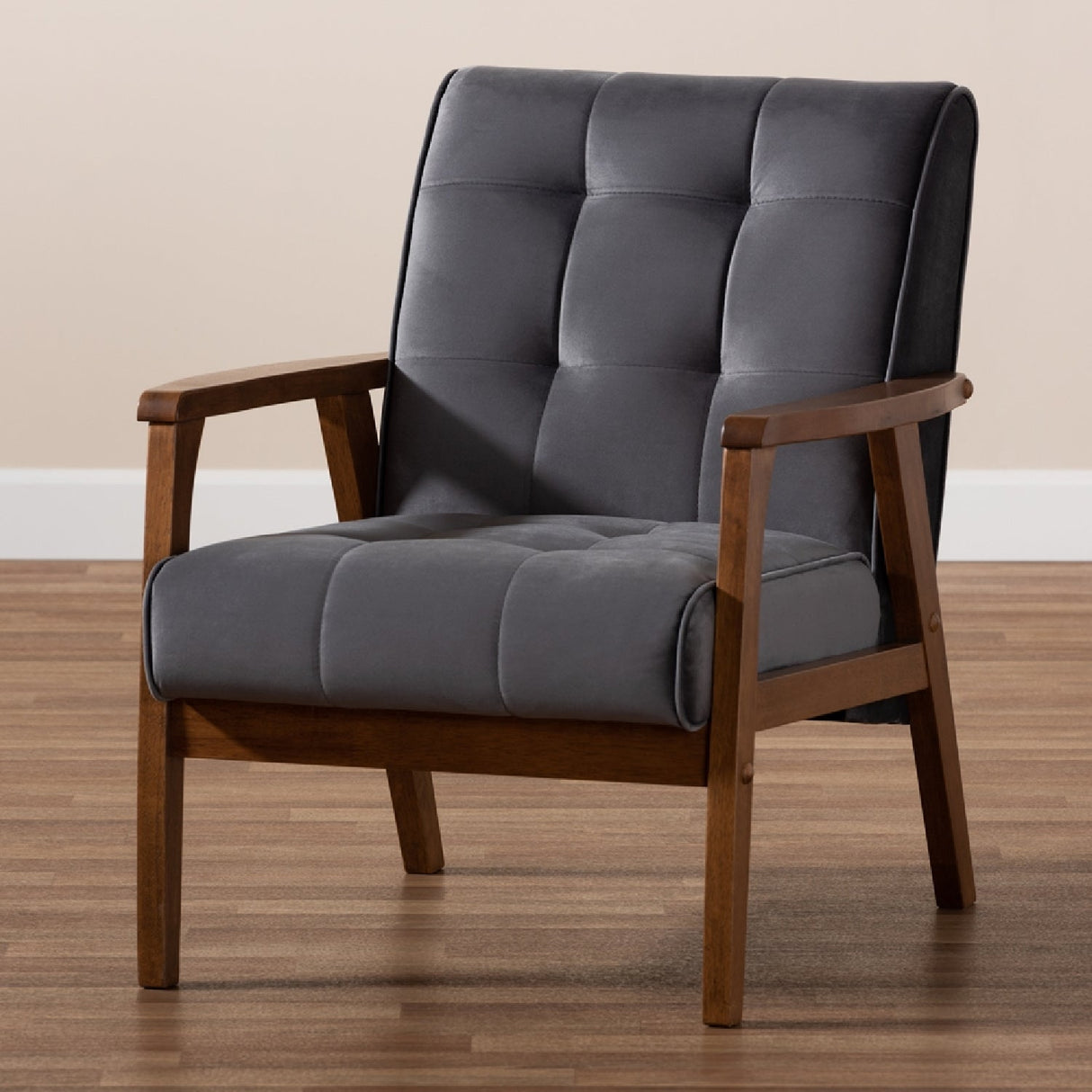 Modern European furniture - Tufted Velvet Accent Chair - www.oroa.com