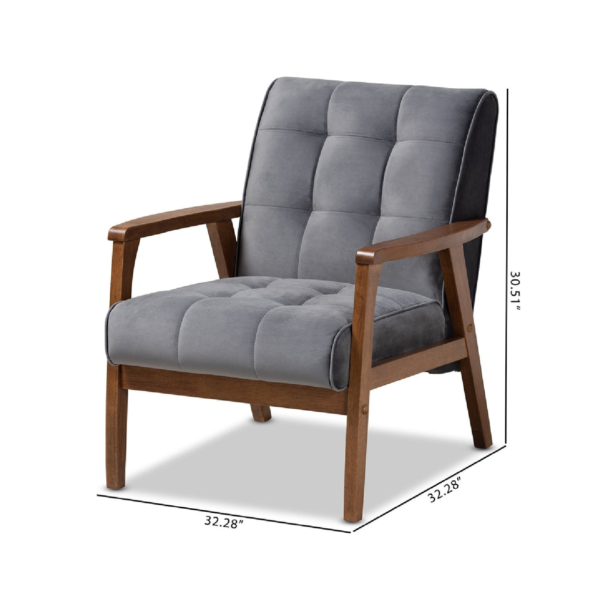 Modern European furniture - Tufted Velvet Accent Chair - www.oroa.com
