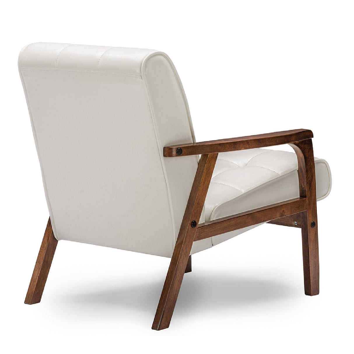 Modern European furniture - White Leather Inspired Club Chair - www.oroa.com