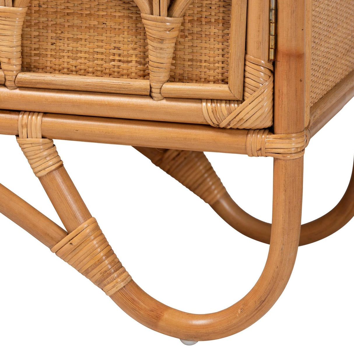 Modern European furniture - Geometrical Rattan 2 Door Cabinet - www.oroa.com