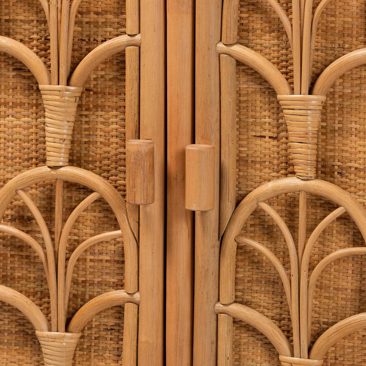 Modern European furniture - Geometrical Rattan 2 Door Cabinet - www.oroa.com