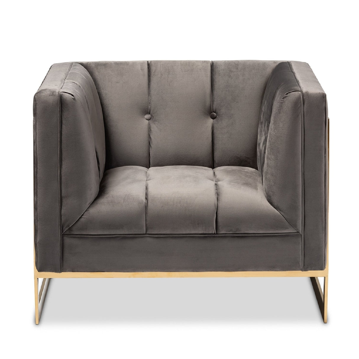 Modern European furniture - Button Tufted Velvet Accent Chair - www.oroa.com