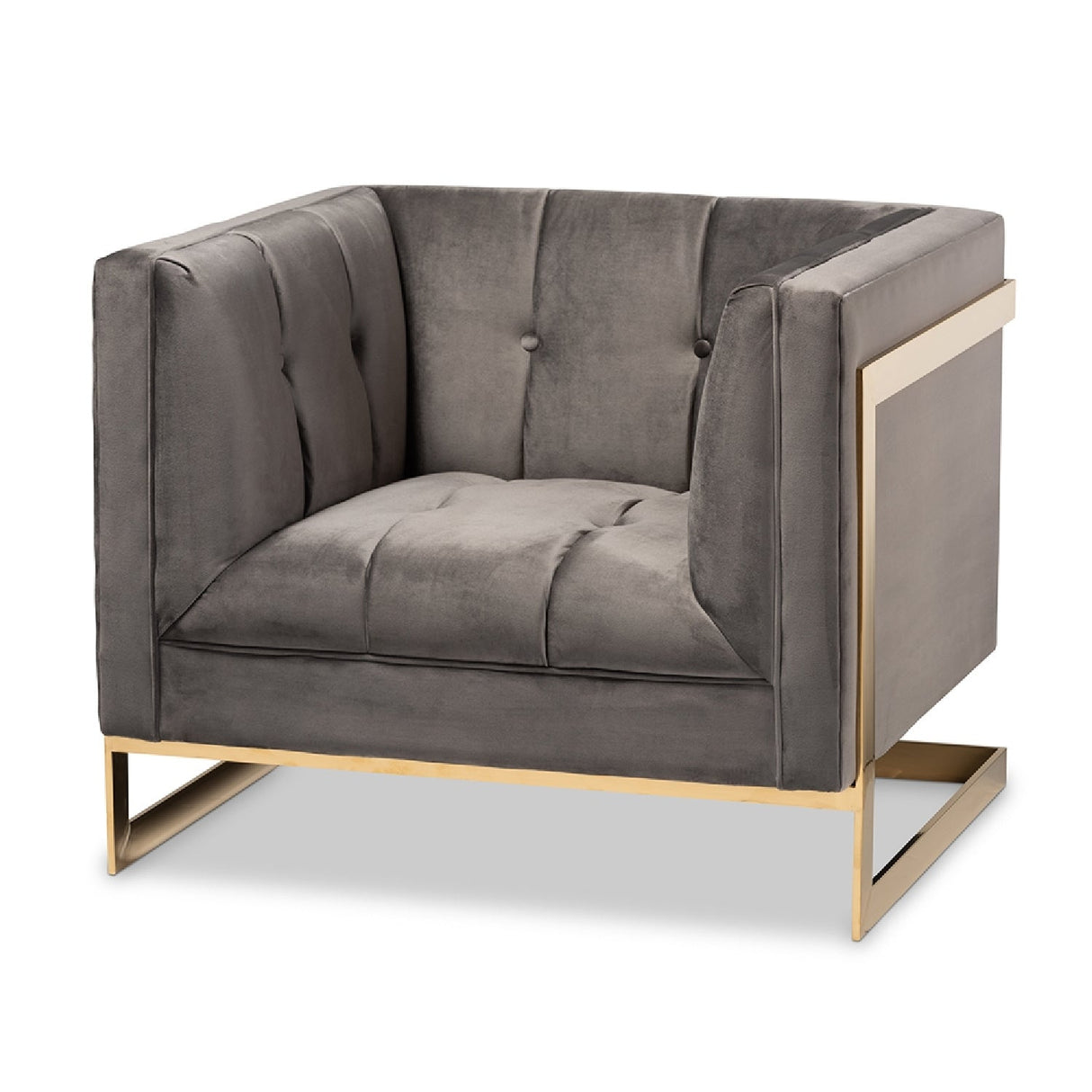 Modern European furniture - Button Tufted Velvet Accent Chair - www.oroa.com