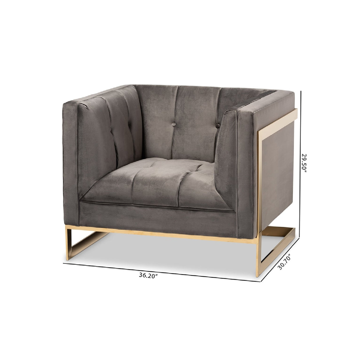 Modern European furniture - Button Tufted Velvet Accent Chair - www.oroa.com