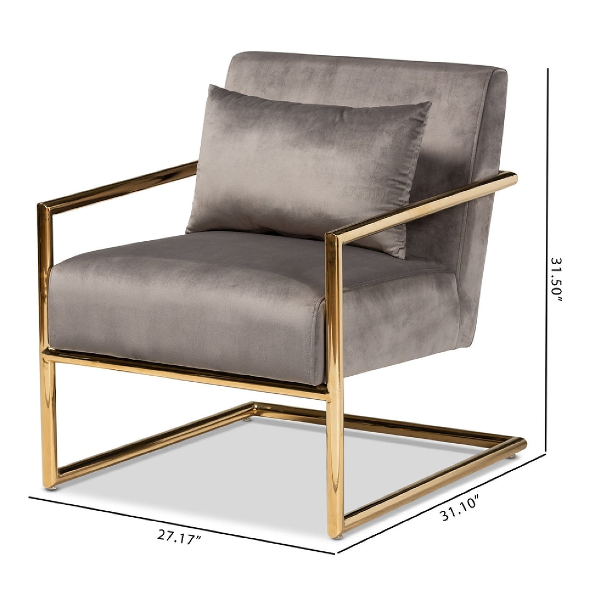 Modern European furniture - Velvet Cantilevered Lounge Chair - www.oroa.com