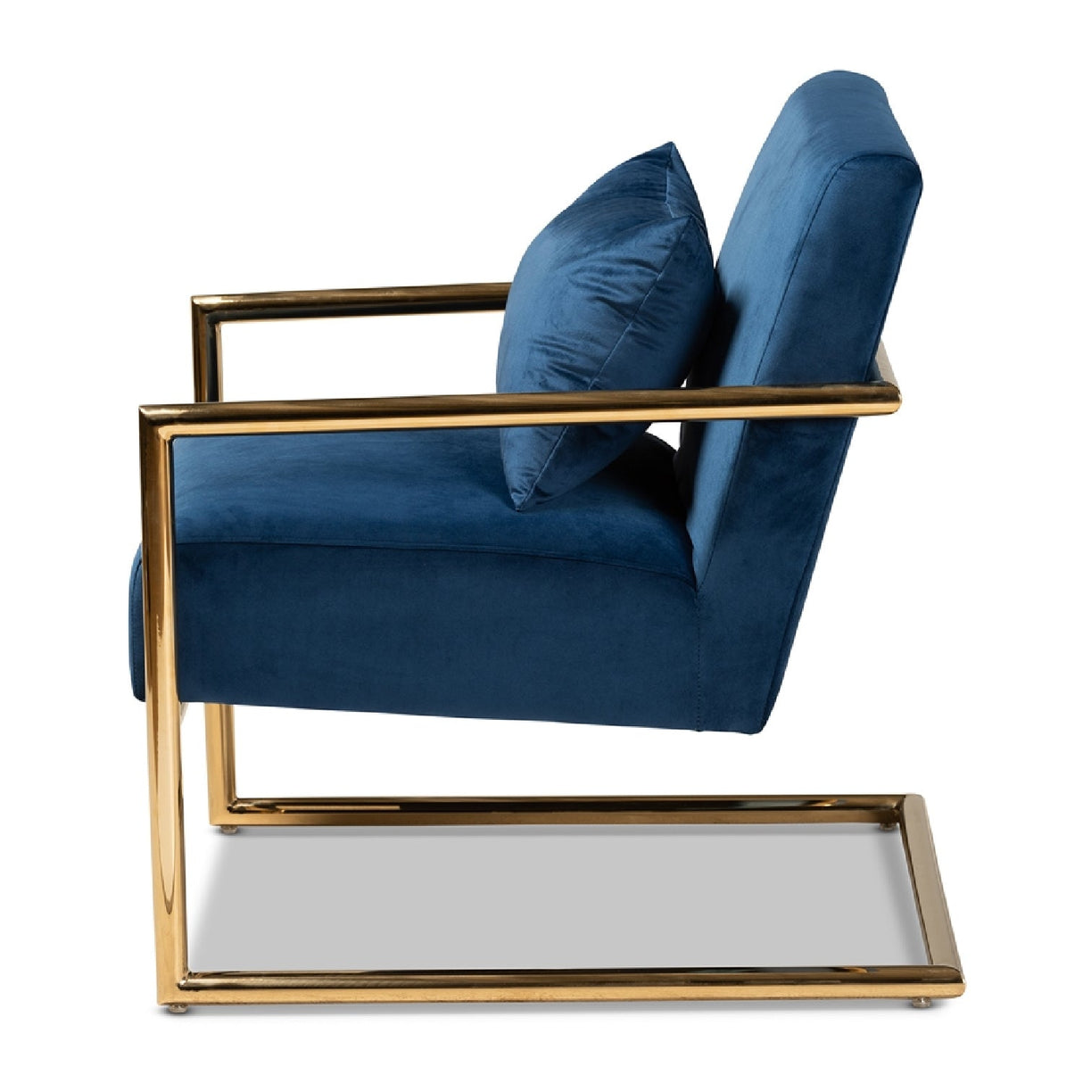 Modern European furniture - Velvet Cantilevered Lounge Chair - www.oroa.com
