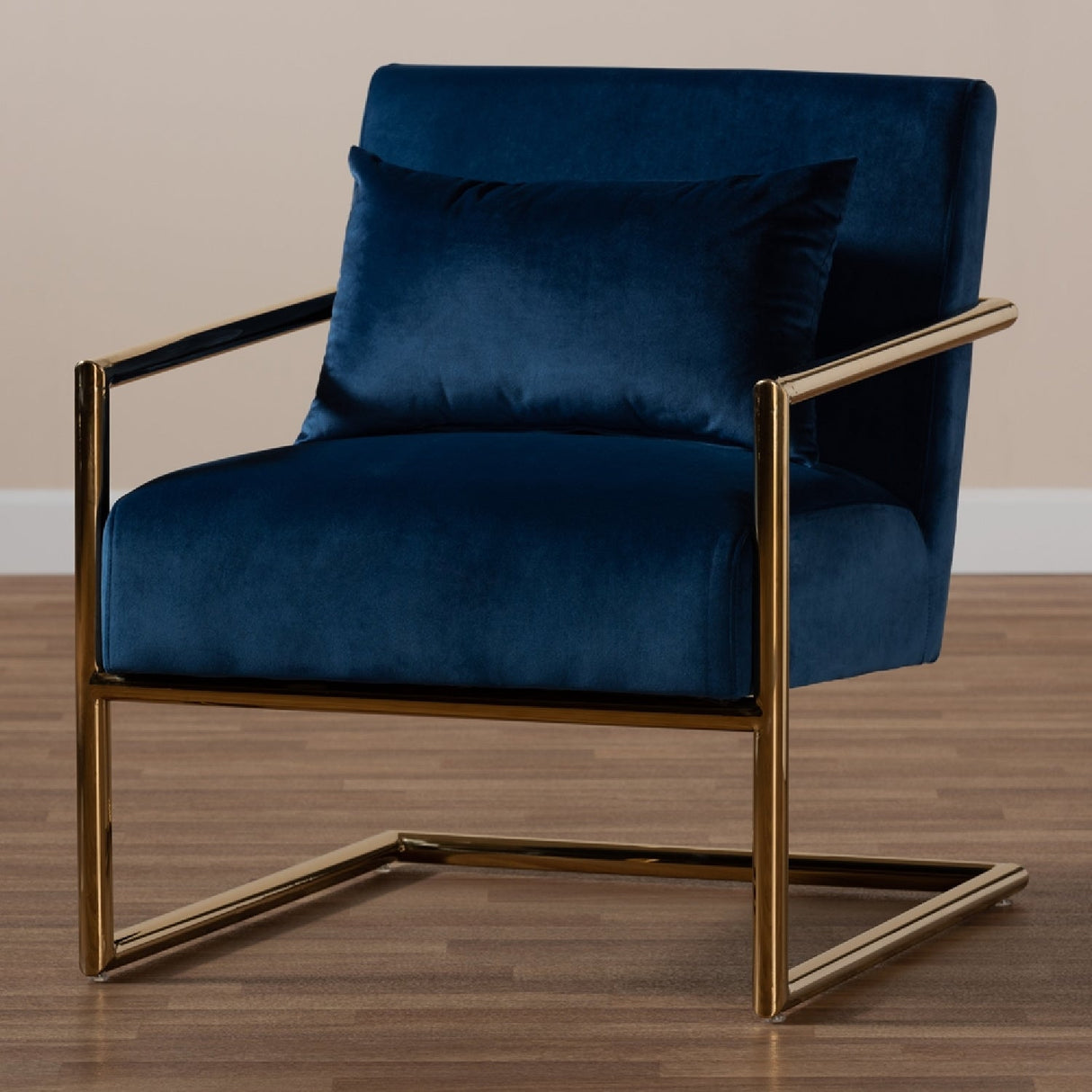 Modern European furniture - Velvet Cantilevered Lounge Chair - www.oroa.com