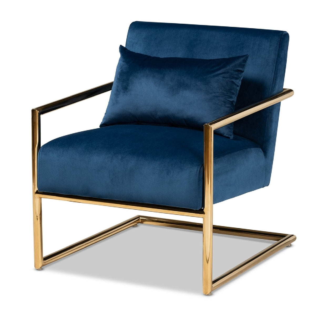 Modern European furniture - Velvet Cantilevered Lounge Chair - www.oroa.com
