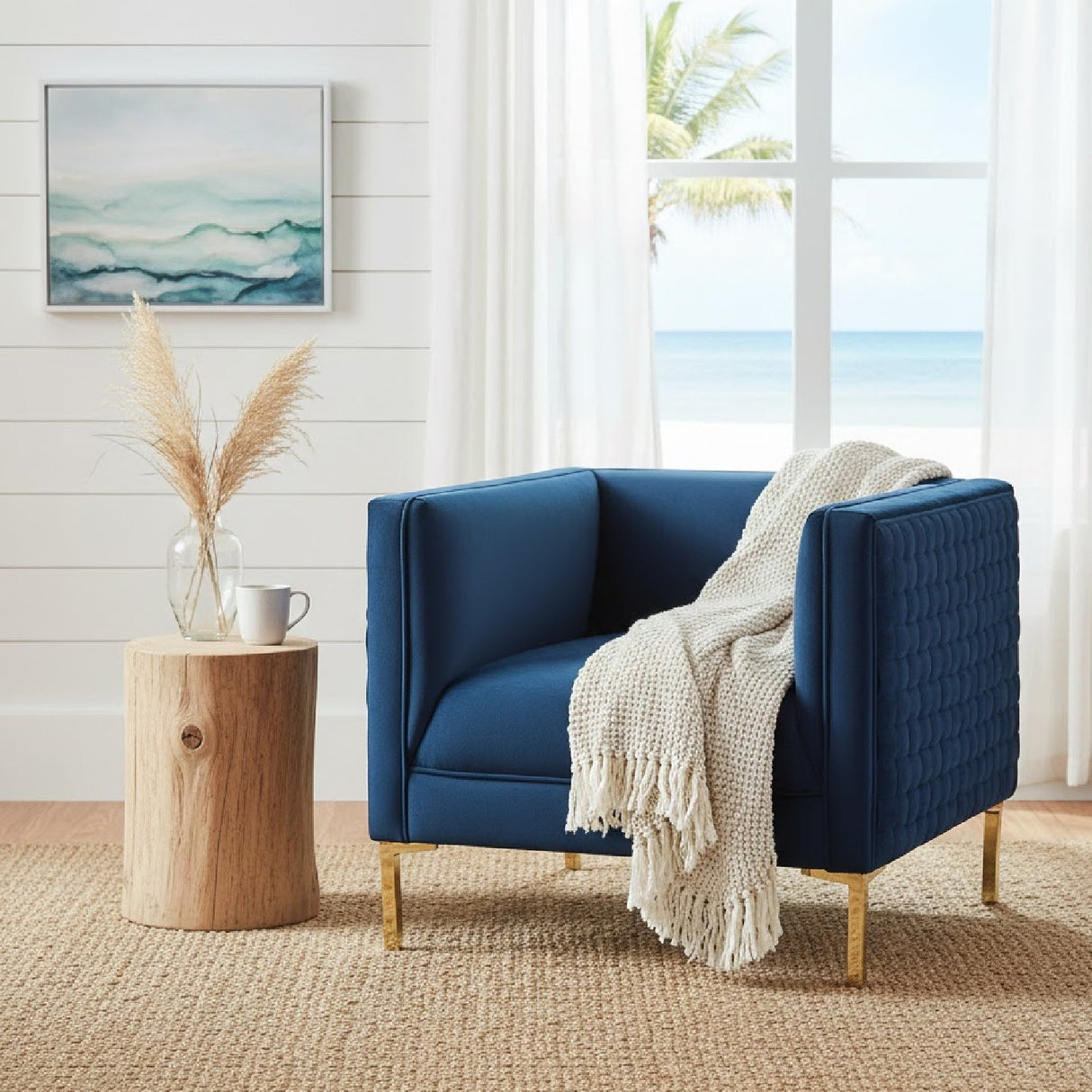 Modern European furniture - Woven Velvet Accent Chair - www.oroa.com