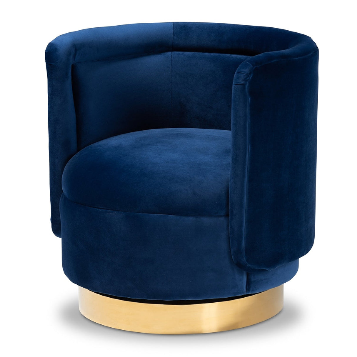 Velvet Curved Swivel Chair | Bali Loom Saffi | Oroa.com