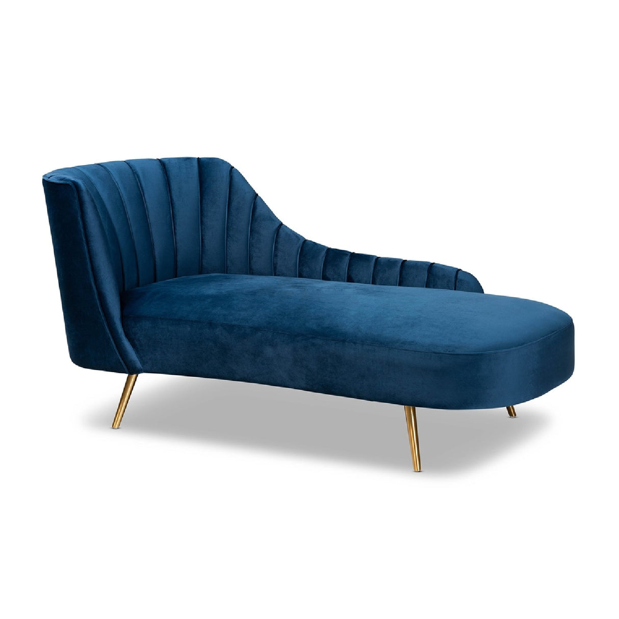 Modern European furniture - Blue Velvet Chaise - www.oroa.com