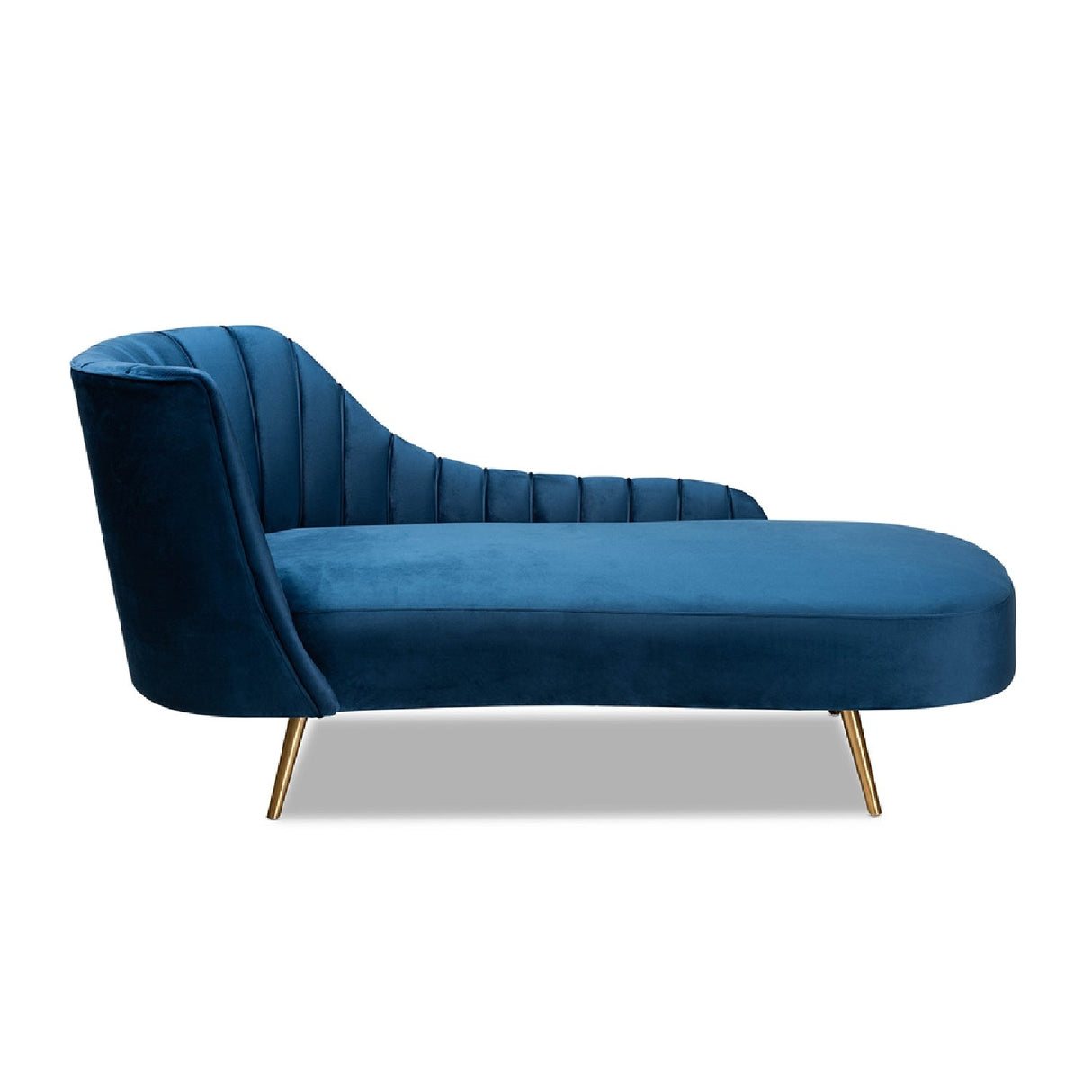 Modern European furniture - Blue Velvet Chaise - www.oroa.com