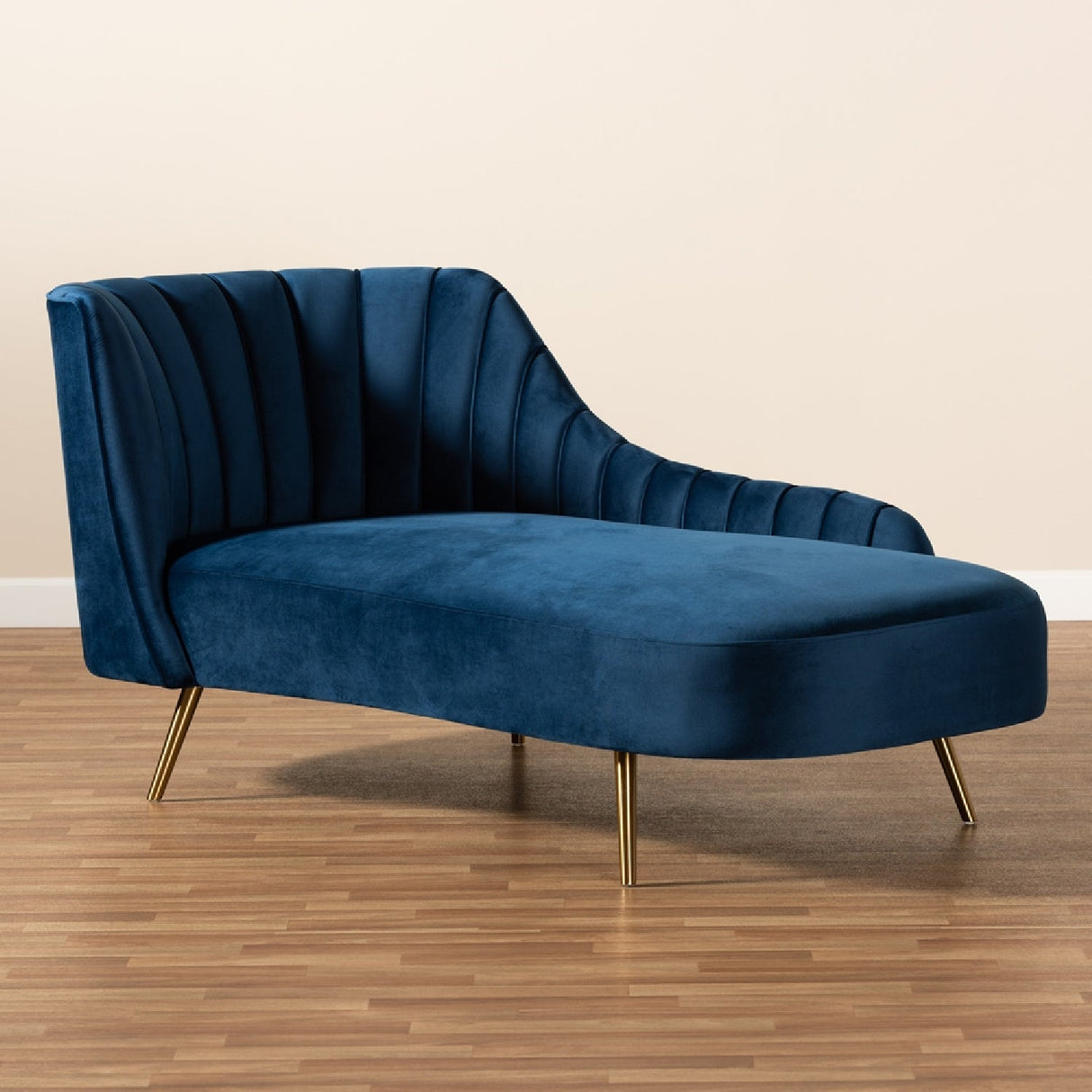 Modern European furniture - Blue Velvet Chaise - www.oroa.com