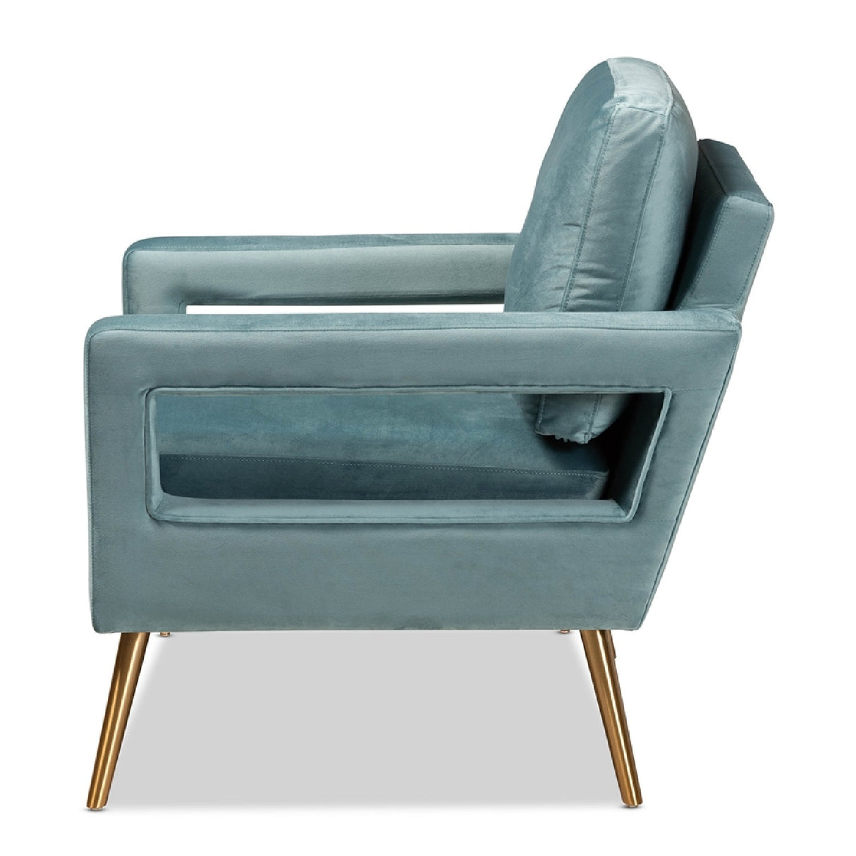 Modern European furniture - Velvet Open Armed Accent Chair - www.oroa.com