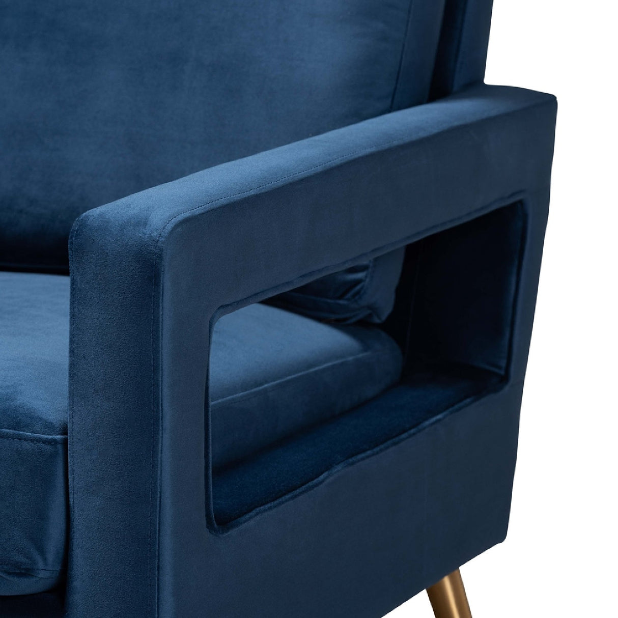 Velvet Open Armed Accent Chair | Bali Loom Leland | Oroa.com