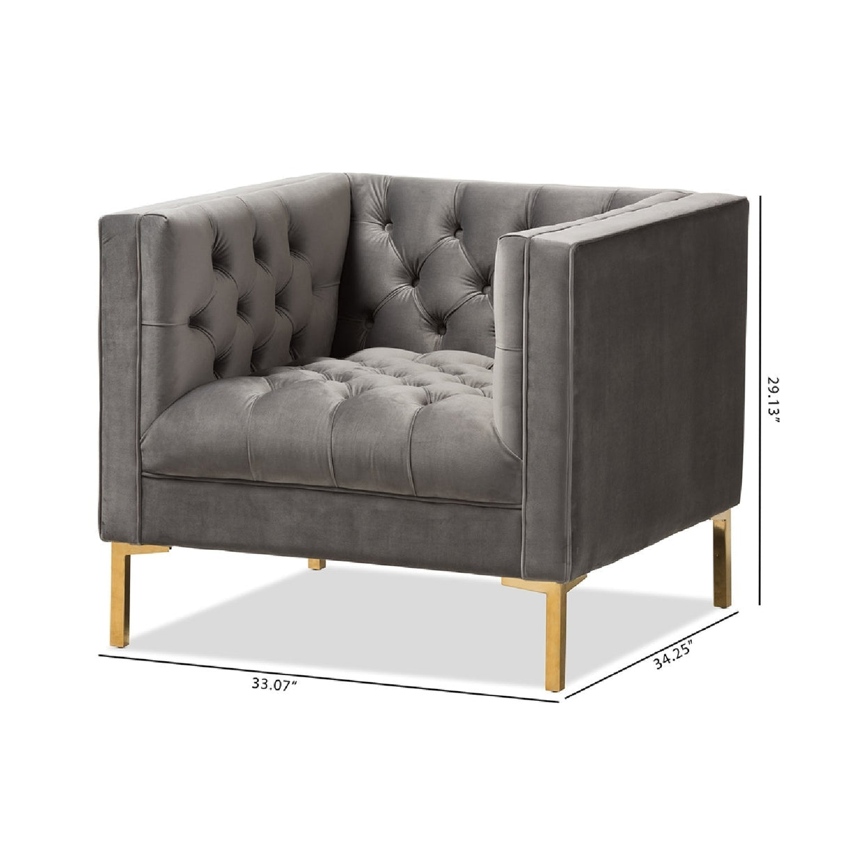 Modern European furniture - Button Tufted Velvet Lounge Chair - www.oroa.com