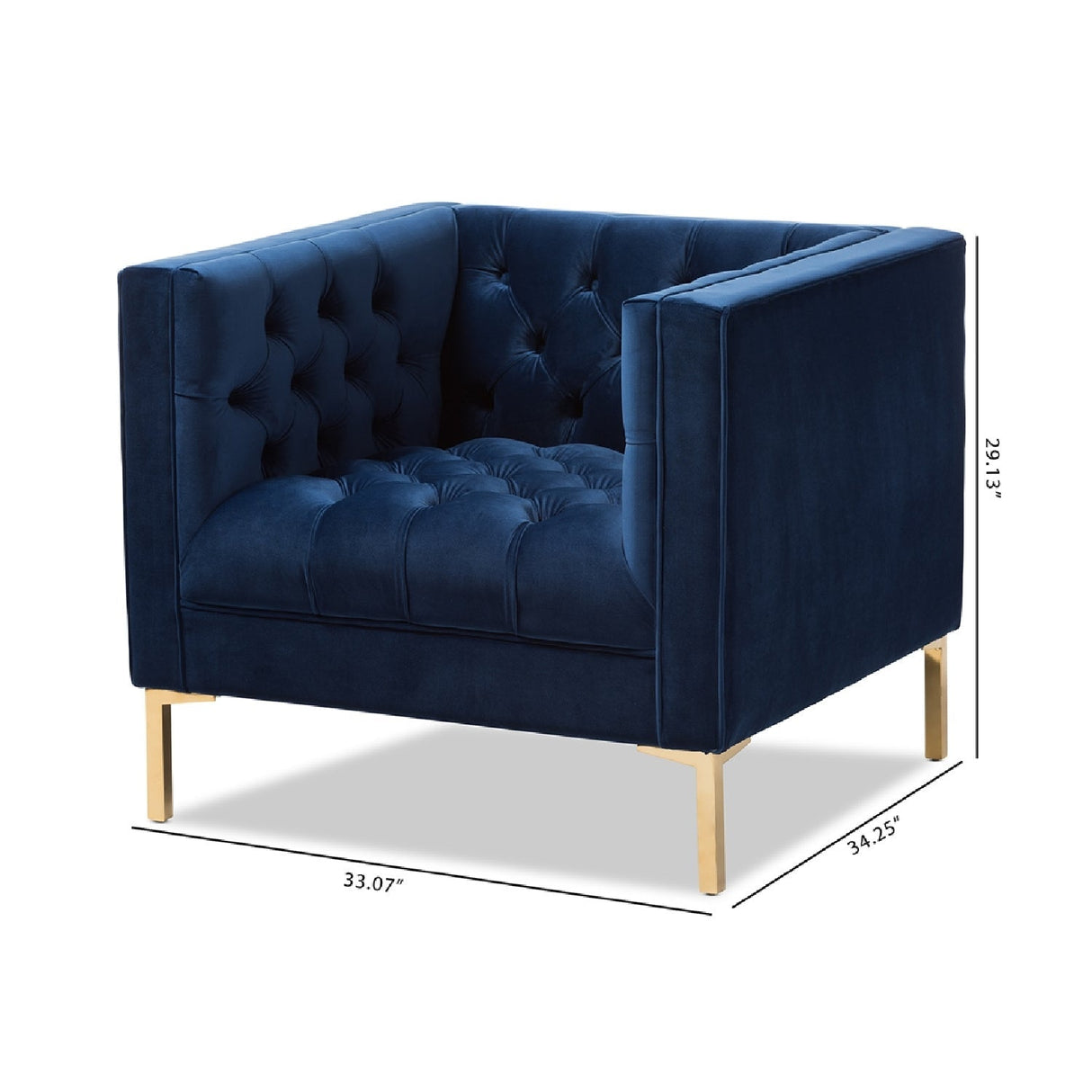 Modern European furniture - Button Tufted Velvet Lounge Chair - www.oroa.com