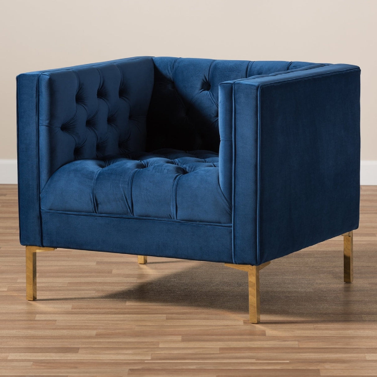 Modern European furniture - Button Tufted Velvet Lounge Chair - www.oroa.com