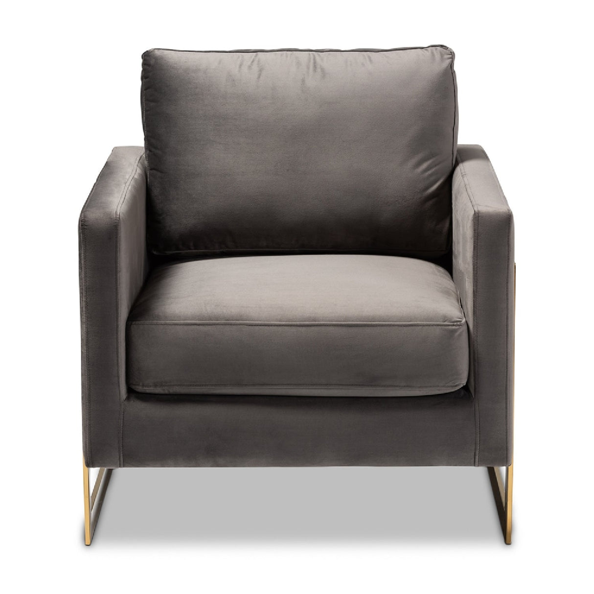 Modern European furniture - Gold Framed Velvet Accent Chair - www.oroa.com