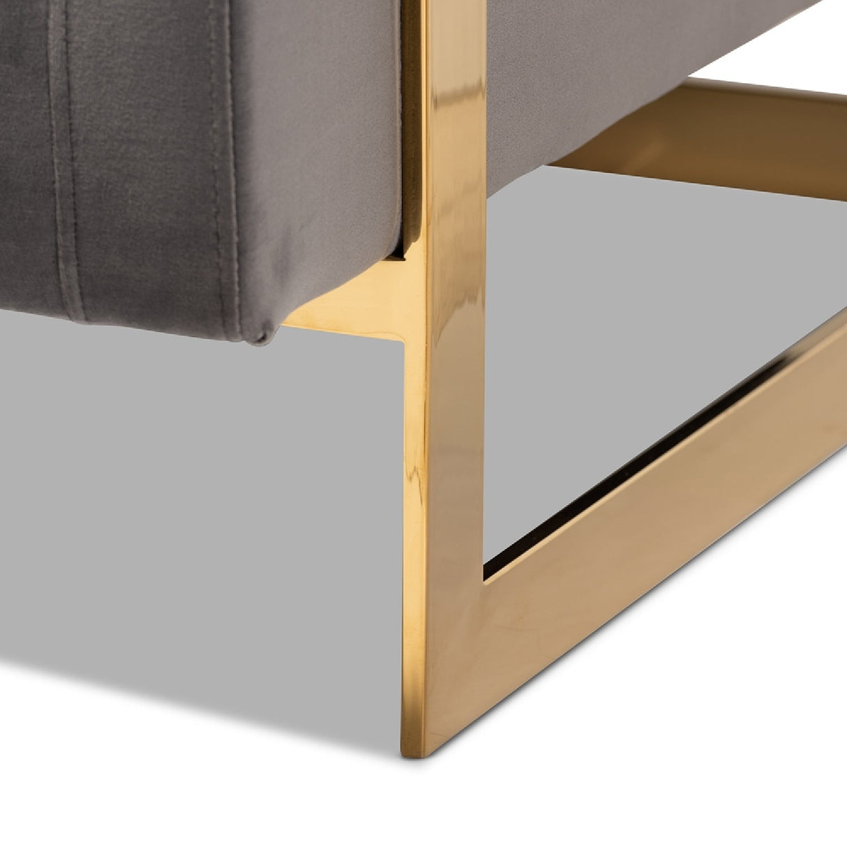 Modern European furniture - Gold Framed Velvet Accent Chair - www.oroa.com