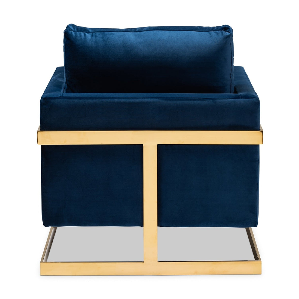Modern European furniture - Gold Framed Velvet Accent Chair - www.oroa.com