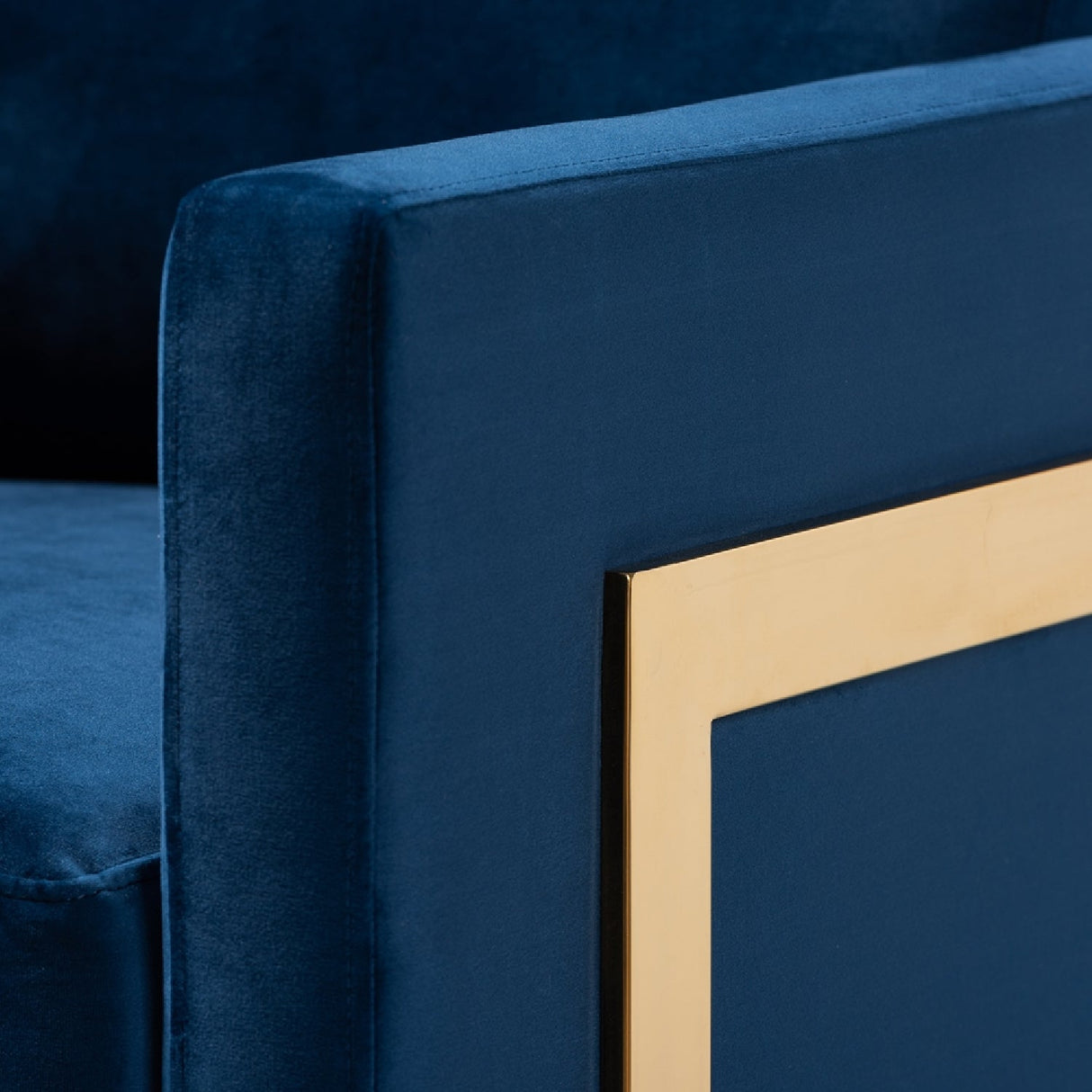 Modern European furniture - Gold Framed Velvet Accent Chair - www.oroa.com