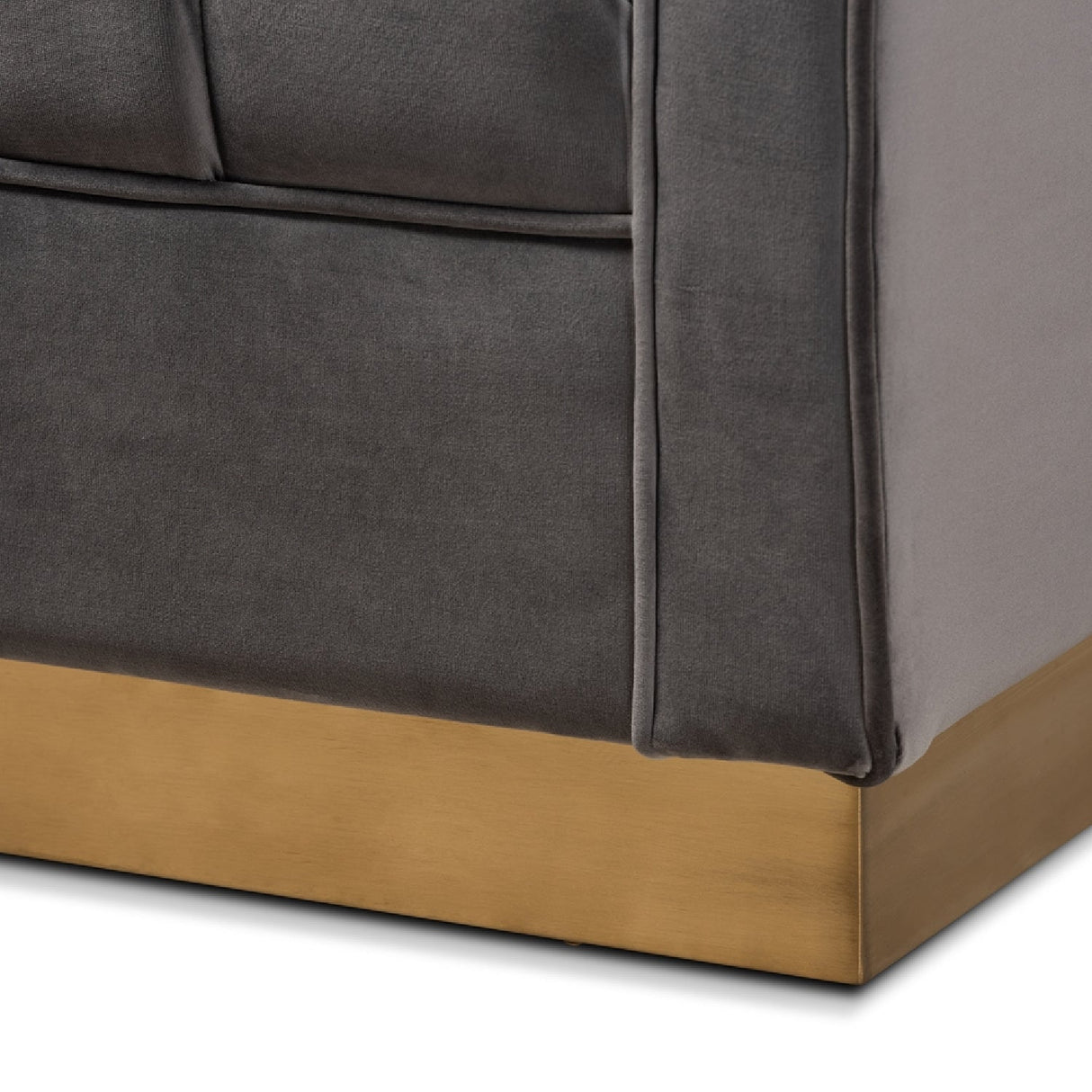 Modern European furniture - Gray Velvet Channeled Accent Chair - www.oroa.com | Oroa.com