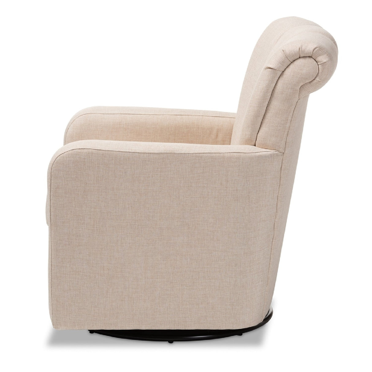 Modern European furniture - Beige Fabric Swivel Chair - www.oroa.com