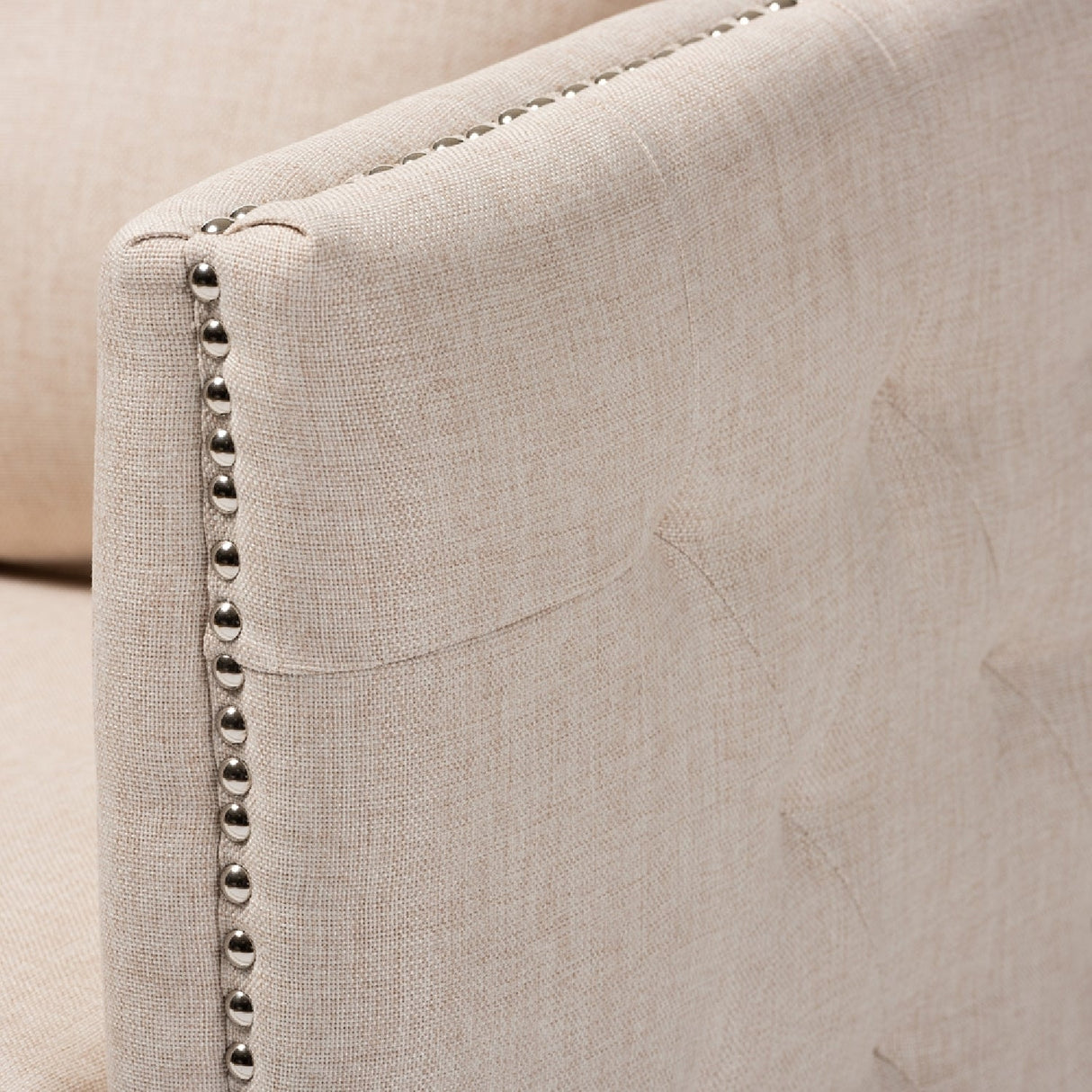 Modern European furniture - Tufted Beige Swivel Chair - www.oroa.com