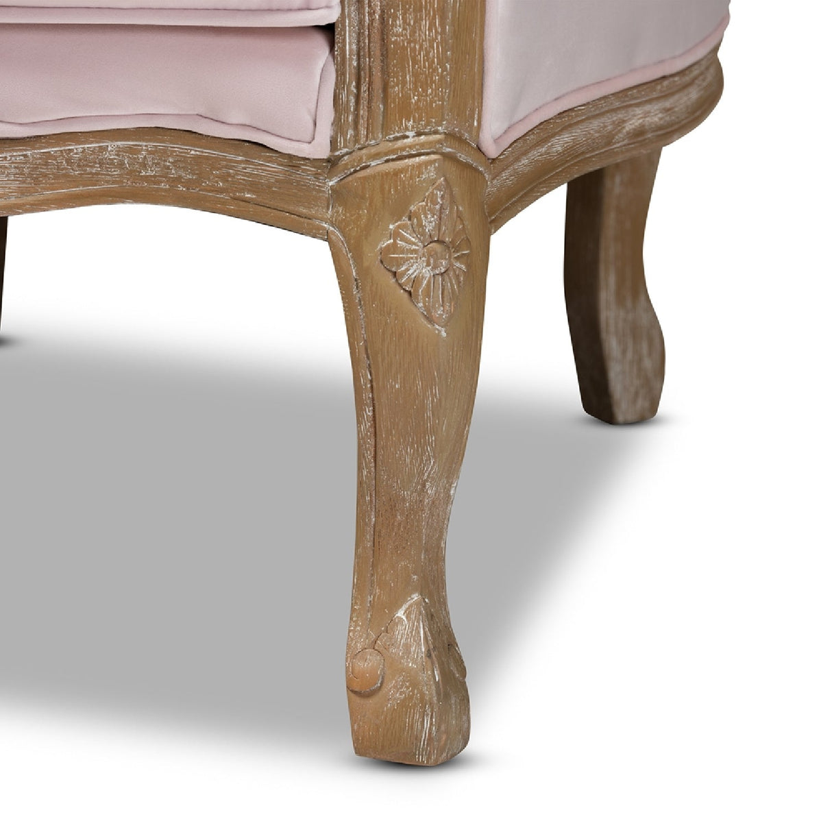 Modern European furniture - Tufted Pink Velvet Accent Chair - www.oroa.com