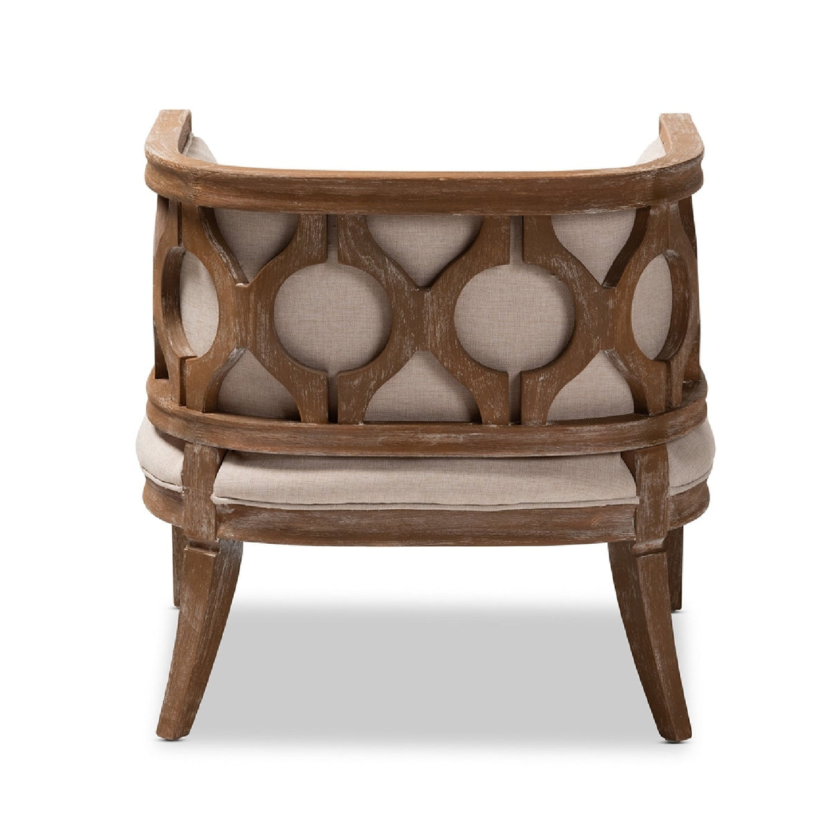 Modern European furniture - Button Tufted Beige Accent Barrel Chair - www.oroa.com