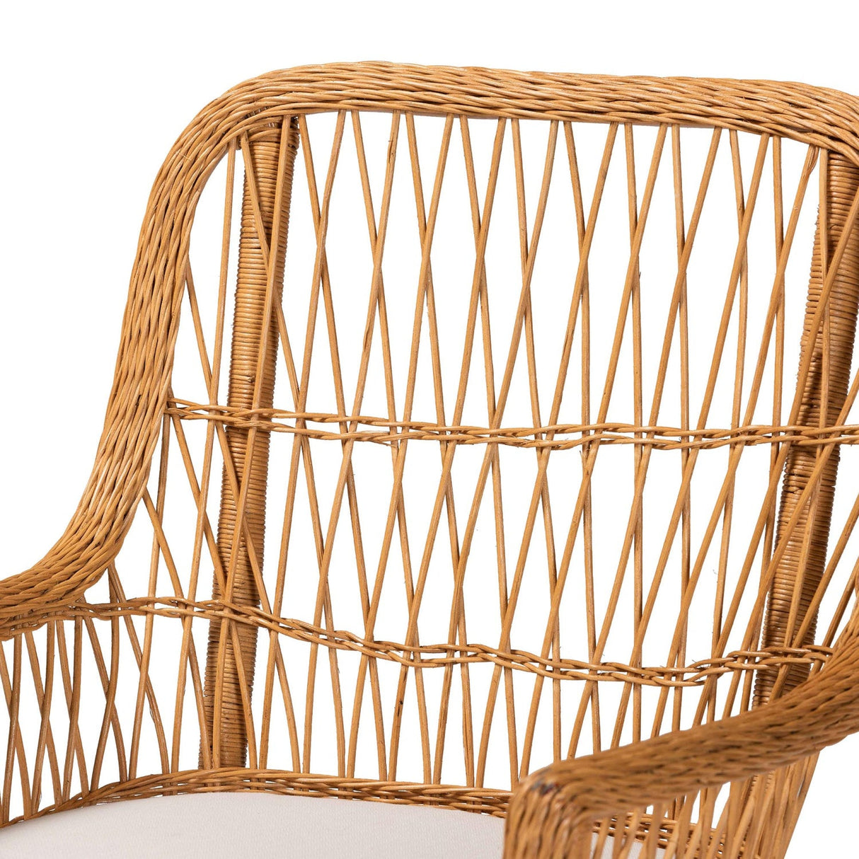 Modern European furniture - Scalloped Rattan Accent Chair - www.oroa.com