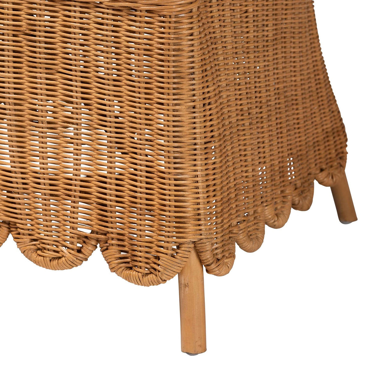 Modern European furniture - Scalloped Rattan Accent Chair - www.oroa.com