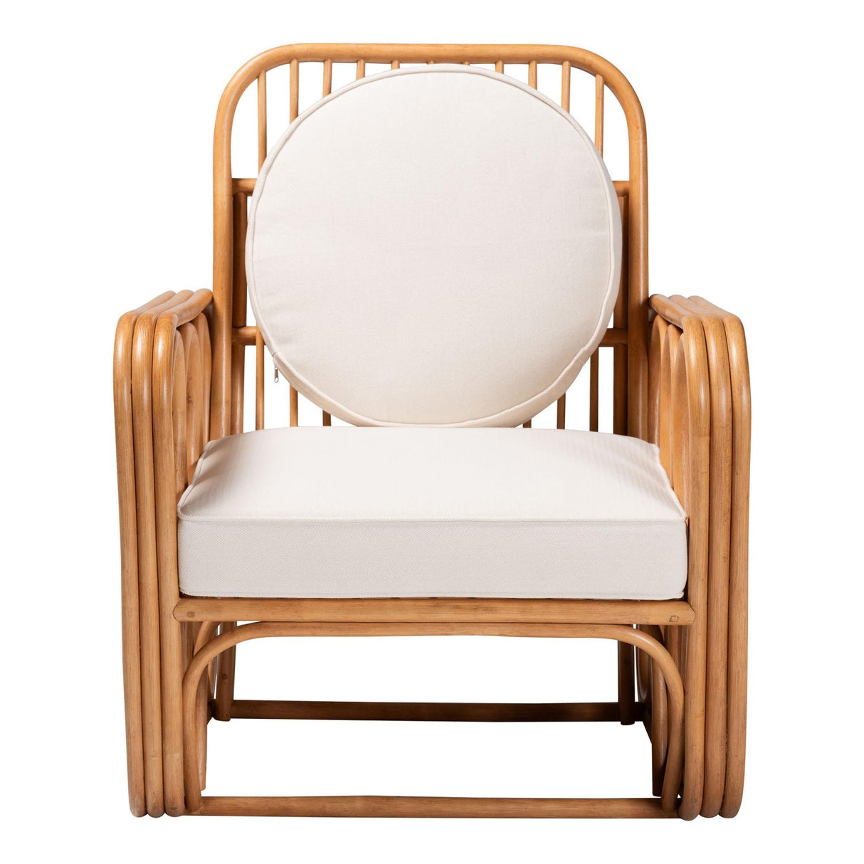 Modern European furniture - Square Armed Rattan Accent Chair - www.oroa.com