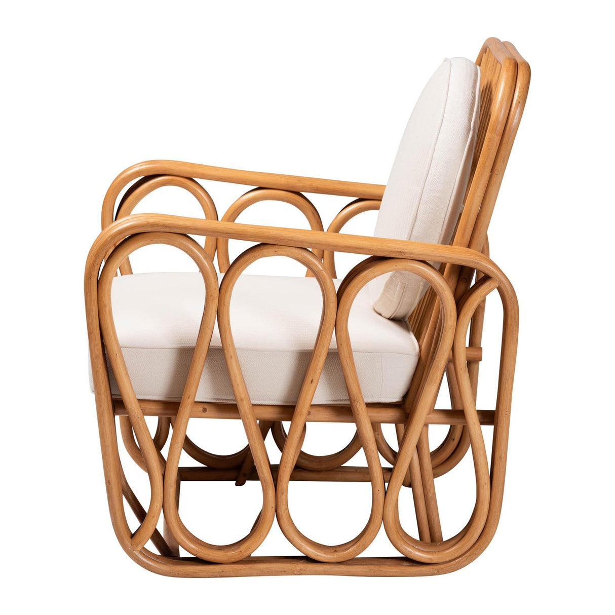 Modern European furniture - Square Armed Rattan Accent Chair - www.oroa.com