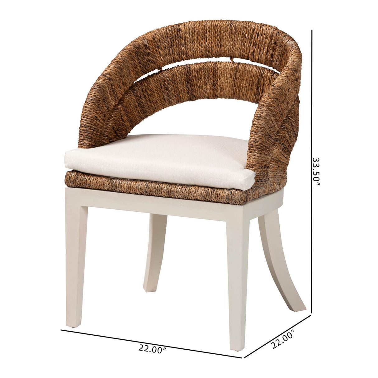 Modern European furniture - Seagrass Padded Dining Chair - www.oroa.com
