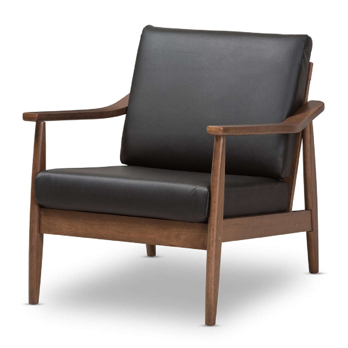 Modern European furniture - Walnut Framed Lounge Chair - www.oroa.com