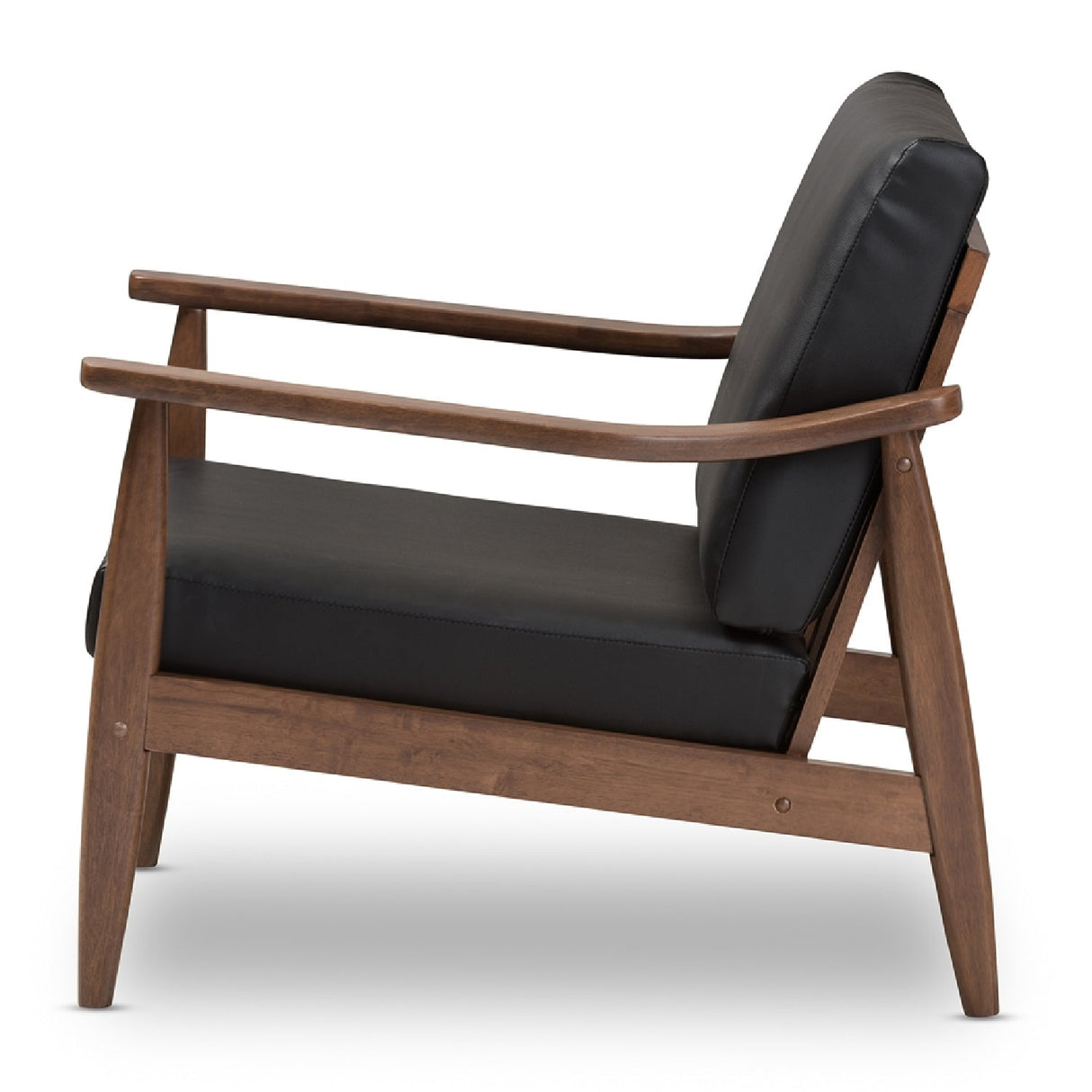 Modern European furniture - Walnut Framed Lounge Chair - www.oroa.com