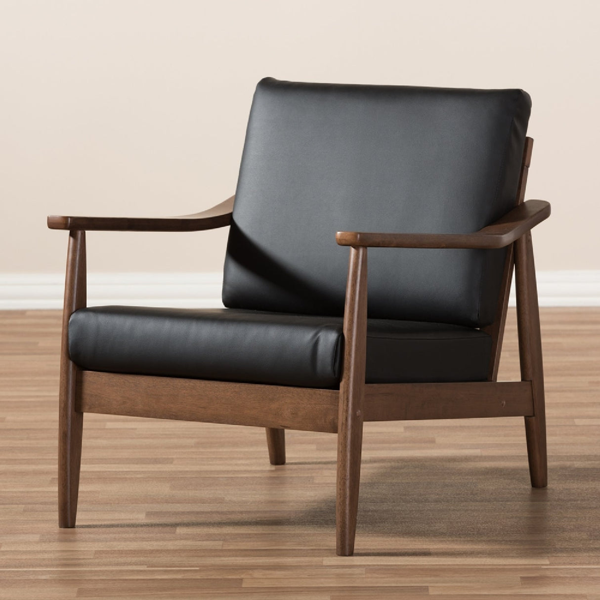 Modern European furniture - Walnut Framed Lounge Chair - www.oroa.com