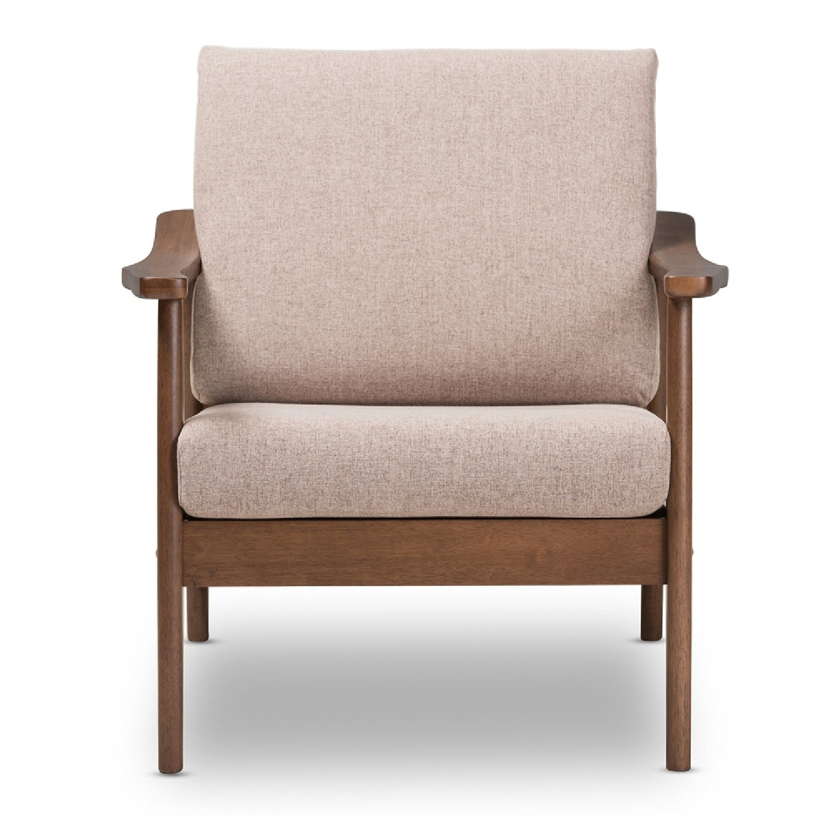 Modern European furniture - Walnut Framed Lounge Chair - www.oroa.com