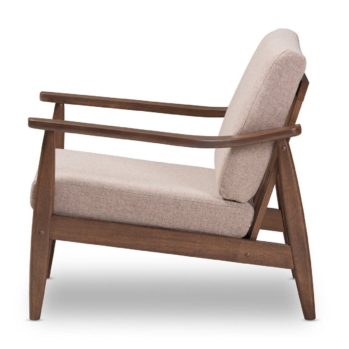 Modern European furniture - Walnut Framed Lounge Chair - www.oroa.com