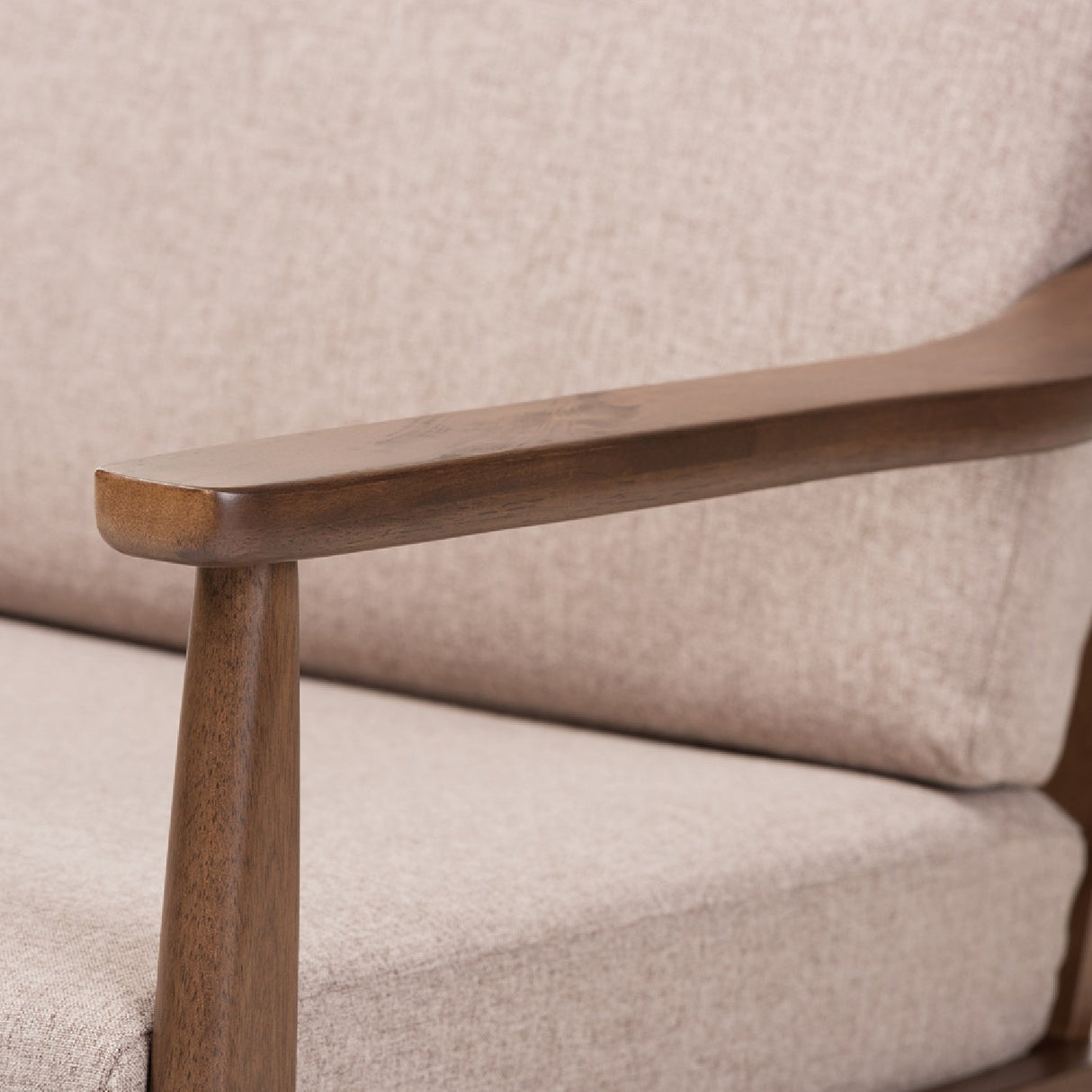 Modern European furniture - Walnut Framed Lounge Chair - www.oroa.com
