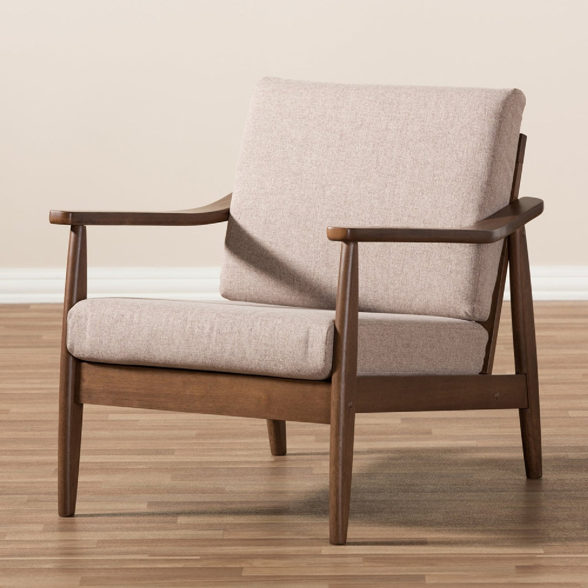 Modern European furniture - Walnut Framed Lounge Chair - www.oroa.com