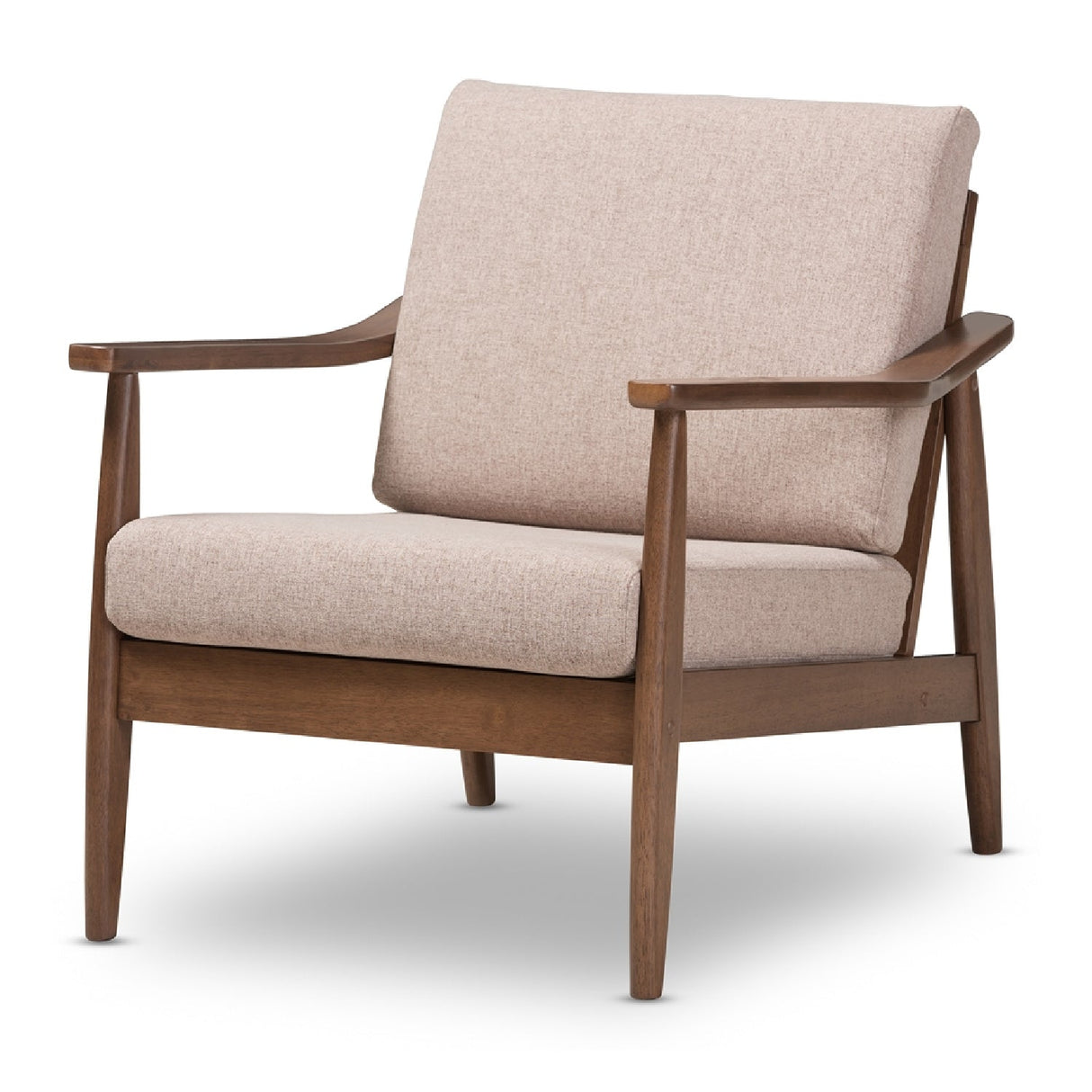 Modern European furniture - Walnut Framed Lounge Chair - www.oroa.com